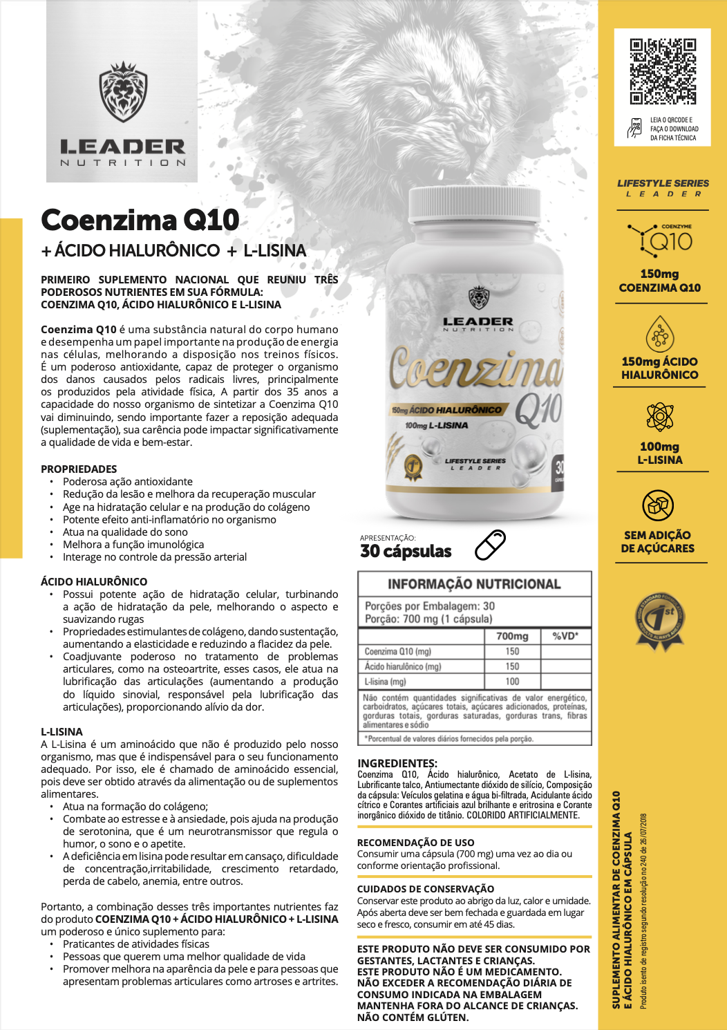 Coenzima Q10 + Ácido Hialurônico + L-Lisina: A Tríade Poderosa para Sua Saúde e Performance!